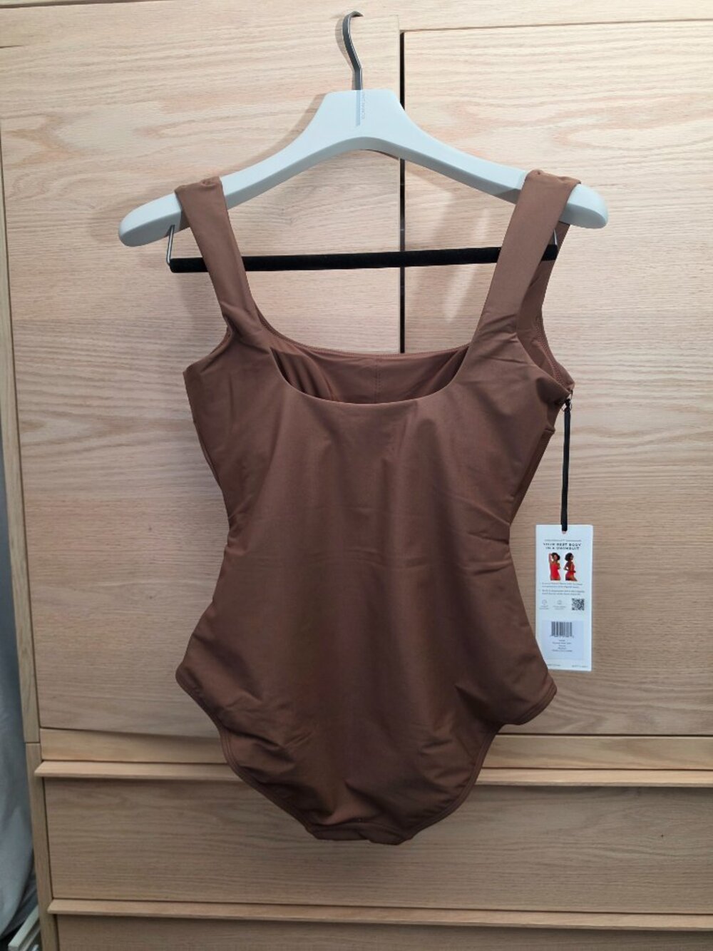 Styleest DreamSculpt Square Neck One Piece Cocoa M - Picture 8 of 11